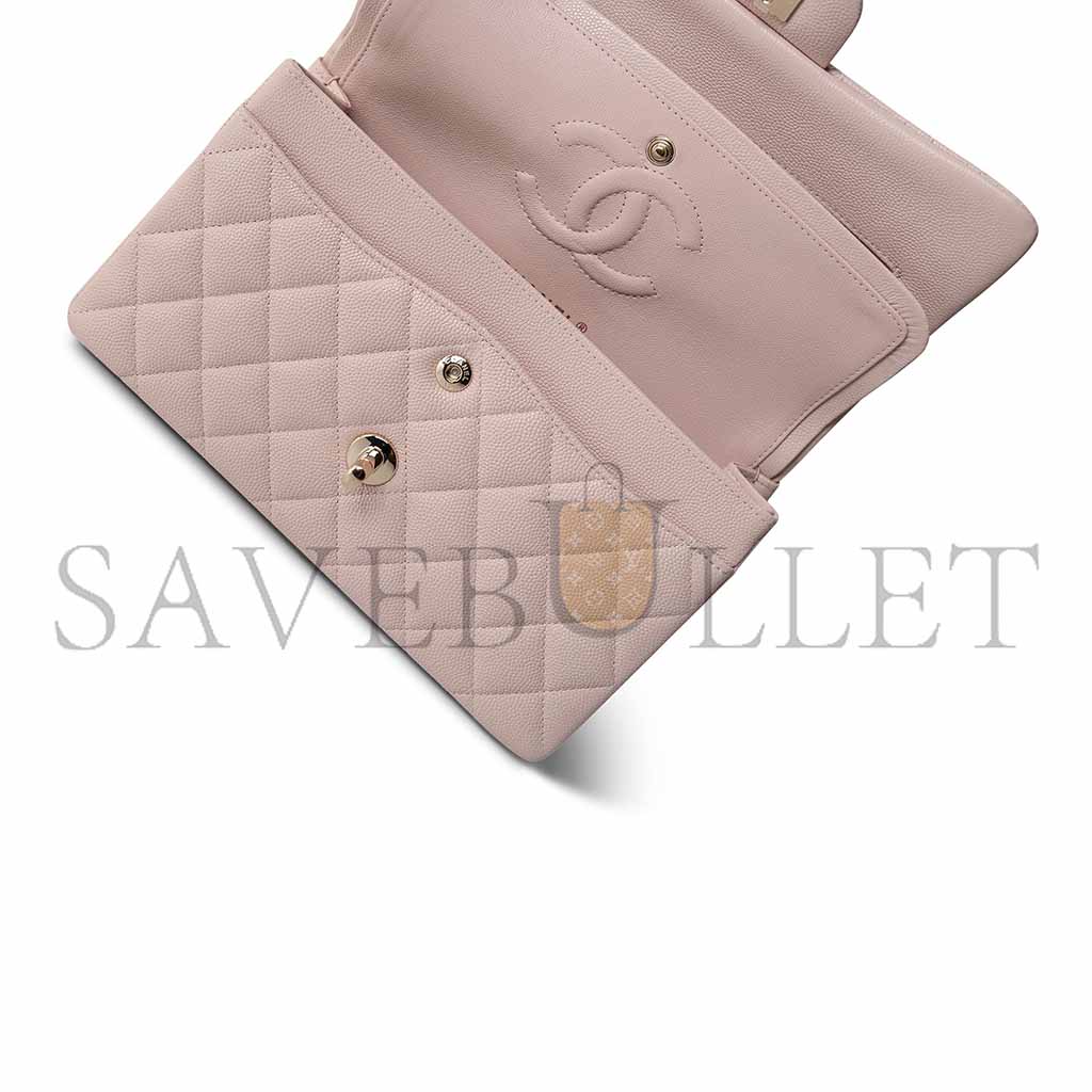 Ch*el light pink caviar quilted classic flap small a37586 (23*14.5*6cm)